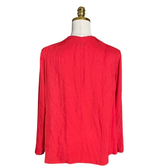 RAG & BONE | Vanessa V Neck Zip Front Orange Top Size M - Picture 7 of 11